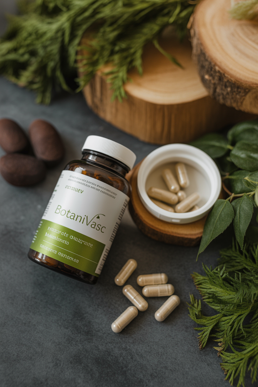 Botanivasc product bottle illustration